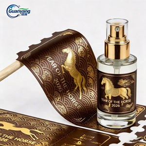Etiquetas Adhesivas para Botellas de Perfume con Borde Ornamental Vintage en Relieve 3D Dorado, para Botellas de Perfume de 5ml y 10ml, con Logotipo Personalizado - Product Image 3