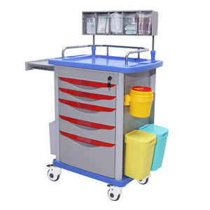 HOCHEY Chariot d'urgence multifonctionnel pour hôpital Chariot en <span class=keywords><strong>ABS</strong></span> avec tiroirs Chariot de traitement Chariot d'urgence - Product Image 2