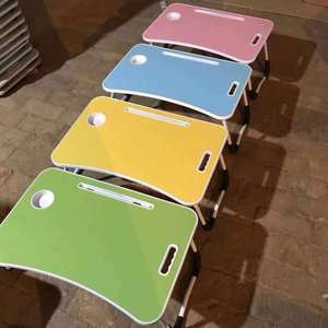 Xách Tay Có Thể Gập Lại Máy Tính Xách Tay Bàn Giường Cho Sinh Viên Thiết Kế Đơn Giản Ký Túc Xá Bảng Nghiên Cứu Cho Trẻ Em Lười Biếng Kim Loại Gỗ MDF Vật Liệu - Product Image 2