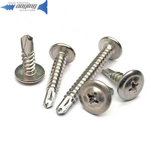 Parafuso <span class=keywords><strong>Auto</strong></span> Atarraxante Vis à tête bombée 8X1/2 Fabrication de vis en Chine Vis <span class=keywords><strong>auto</strong></span>-perceuses à tête plaquette en acier inoxydable - Product Image 1