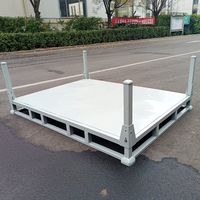 Chariot de manutention CASE CARTER MX-10 robuste, pliable, en acier, empilable, pour conteneurs et palettes industrielles, capacité 2000 kg