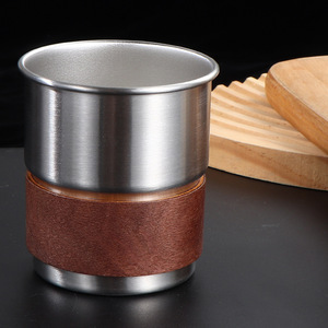 Tazas <span class=keywords><strong>de</strong></span> <span class=keywords><strong>café</strong></span> y té <span class=keywords><strong>de</strong></span> acero inoxidable 304, taza <span class=keywords><strong>de</strong></span> <span class=keywords><strong>café</strong></span> <span class=keywords><strong>de</strong></span> 300ml, taza <span class=keywords><strong>de</strong></span> <span class=keywords><strong>café</strong></span> portátil <span class=keywords><strong>de</strong></span> viaje para acampar con funda antiescaldado y tapas - Product Image 4