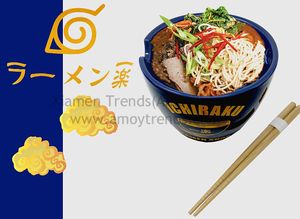 Bol Ramen Anime avec baguettes 16 onces Ichiraku Ramen et bol Ramen Village à feuilles cachées - Product Image 5