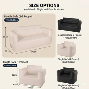 Custom Single Air <b>Sofa</b> Eco-friendly PVC <b>Inflatable</b> Couch Chair White Modern Design Living Room Bedroom Portable <b>Sofa</b> Park - Product Image 6