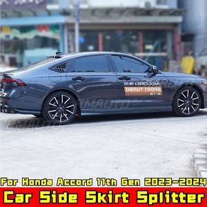 Pour Honda Accord 11e génération 2023-2024 Kit carrosserie Jupes latérales style sport aspect fibre de carbone Accessoires auto - Product Image 1