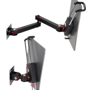 Support mural pour tablette en alliage d'aluminium verrouillable, rotation à 360 degrés, universel, rétractable, pliable, antivol - Product Image 5