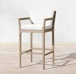 Бистро столовая мебель сад современный Тиковый деревянный столик барный стул