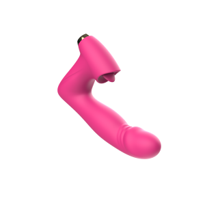 Tong Zuigende Dildo Vibrator 3 In 1 G Spot Clitoris Vibrator 10 Trillingen Tong Likken Tepel Clit Stimulator Volwassen Seksspeeltjes - Product Image 4