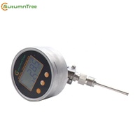 Akurasi 1% PT100 100 Mm SS316 Termometer Digital dengan Bawah Koneksi