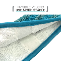 Tampons de serpillière réutilisables en microfibre, têtes de rechange pour serpillières à pulvérisation, pour serpillières humides et sèches, compatibles avec le système d'entretien des sols Bona, bleu