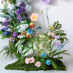 EG-E48-1 Fondo Fotográfico para Fiestas, Organización de Eventos, Centros de Mesa para Bodas, Mariposas Simuladas, Flores de Seda - Product Image 2