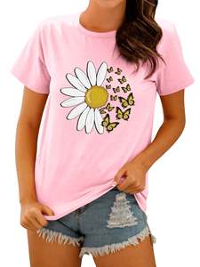 Camisetas de Verano Extra Grandes <span class=keywords><strong>para</strong></span> Mujer, Tallas Grandes, Primavera, Lindas, Casuales, de Manga Corta, Ropa Deportiva de Moda, Venta al Por Mayor, Personalizables - Product Image 2