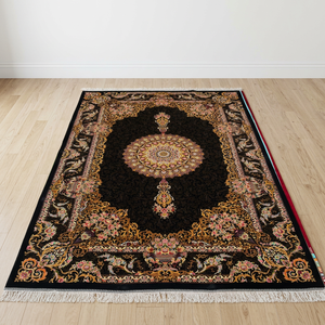Alfombra de Lujo Hecha a Mano con Seda Pura, Moderna, Lavable, con Nudos a Mano, Diseño Personalizado, 2-3 mm de Grosor, Antideslizante, para Sala de Estar y Dormitorio - Product Image 1