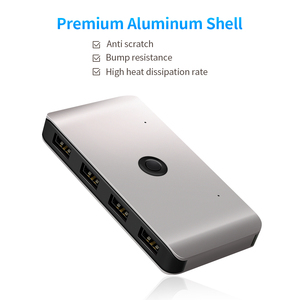 Promotion <span class=keywords><strong>4</strong></span> USB2.0 Port KVM Switch Selector for PC Keyboard Mouse Scanner Printer Drive Card Reader - Product Image 2