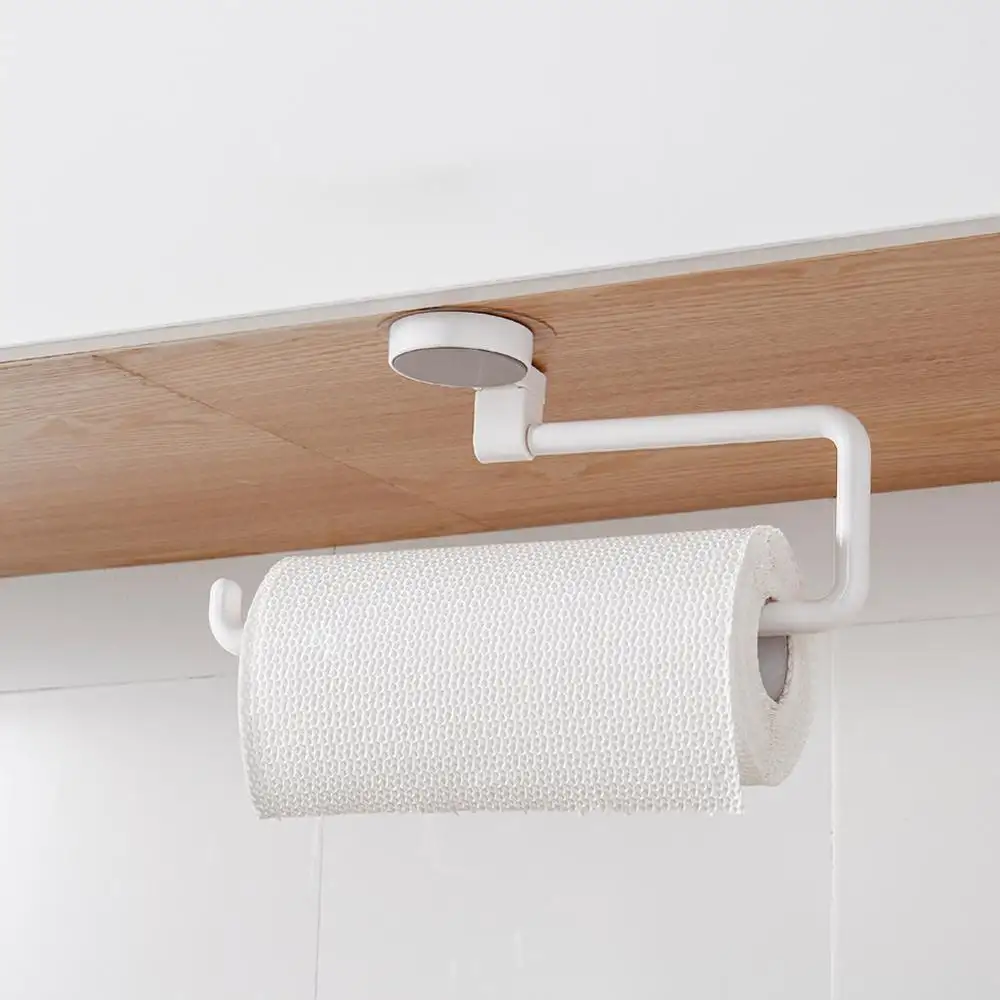Porta rotolo di carta porta asciugamani scaffale da cucina da punzonatura porta asciugamani da bagno Non traccia supporti per Rack di carta ricevi telaio