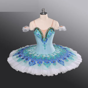 बैले पोशाक नृत्य पोशाक नौसेना नीले रंग के रंग रंग के ट्यूटू पेशेवर ब्लूबर्ड भिन्नता बच्चों बैले ट्यूटू पोशाक - Product Image 1