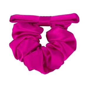 Chouchous en satin de haute qualité, couleur unie, simples, nœud papillon, grands élastiques à cheveux pour femmes et filles - Product Image 3