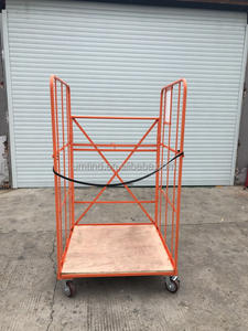 Cage de roulement de base inférieure en contreplaqué robuste avec chariot de conteneur logistique à roues pour le transport - Product Image 5