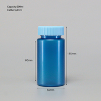 Vente flash - Flacon de pilules en plastique bleu clair pour compléments vitaminiques avec bouchon de sécurité pour enfants