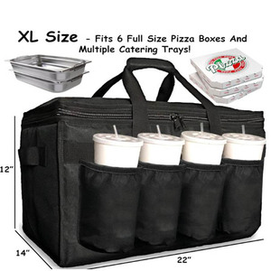 Sac de livraison alimentaire isotherme en gros pour usine, avec porte-gobelets et porte-boissons, logo personnalisé, grande capacité - Product Image 6