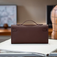 Pochette longue de luxe en cuir véritable pour femme ; Sac à bandoulière tendance pour le quotidien, sac de soirée, vente en gros d'usine