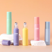 Flacon en verre coloré de 10 ml, anti-lumière, en forme de boule, épaissi, mat, pour cosmétiques, parfums, huiles essentielles, roll-on, masques faciaux, crèmes pour les yeux