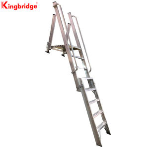 Escalera de acceso a la zanja de aluminio retráctil de alta resistencia industrial Kingbridge, escaleras plegables para un acceso seguro a los pozos - Product Image 1