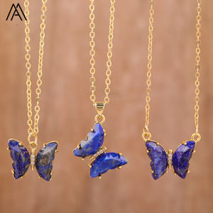 Collana di farfalle regalo di gioielli di moda per la <span class=keywords><strong>mamma</strong></span>, girocollo con ciondolo a farfalla in cristallo di pietra naturale all'ingrosso - Product Image 5