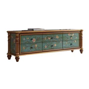Arte cinese dipinta elegante mobili per la casa in legno <span class=keywords><strong>TV</strong></span> Stand Cabinet tavolo con lo stoccaggio - Product Image 1