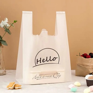 Bolsa de Plástico Compostable y Biodegradable de Almidón de Maíz, con Asa de HDPE, Impresión de Logotipo Personalizado, para Camisetas y Comestibles - Product Image 5