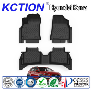 Tappetini Auto 3D Impermeabili in Gomma Inodore di Lusso KCTION 2026 per <span class=keywords><strong>Hyundai</strong></span> <span class=keywords><strong>Kona</strong></span>, Set Completo OEM per Tutte le Stagioni - Product Image 1