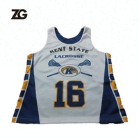 Professionelles Maßgeschneidertes Voll-Sublimations-Lacrosse-Trikot Team Herren Mesh-Lacrosse-Jersey 100% Polyester