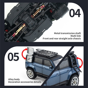 SG2402 bò tất cả các địa hình thu nhỏ Hợp kim kim loại cứng cơ thể Hậu vệ đèn Led điều khiển vô tuyến 4WD RC Crawler sở thích đồ chơi cho bé trai - Product Image 6