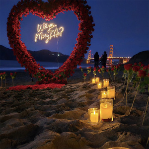 FL-309 fabrika kırmızı kalp kemer önerisi kemer çiçek aranjmanları zemin düğün bebek duş ve parti süslemeleri için - Product Image 3