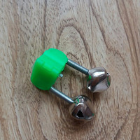 Biss Alarme angelrute glocken Angeln Zubehör Rod Clamp Spitze Clip Glocken Ring Grün ABS