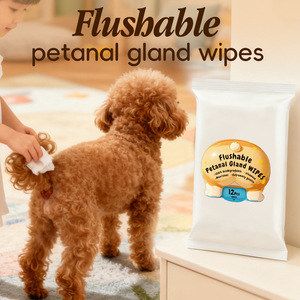 Salviette Umidificate Premium per Animali Domestici con Salviette Speciali per Cani e Gatti, Salviette Igieniche Sciacquabili, 12 Fogli Pratici per Confezione - Product Image 2