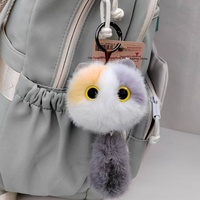 Gantungan Kunci Boneka Lucu 16cm dengan Ekor Bergoyang dan Suara Mengeong, Mainan Kucing, Hiasan Tas, Ornamen Mobil, Dekorasi Taman