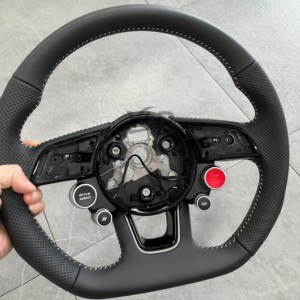 Volant YLD <span class=keywords><strong>S</strong></span> <span class=keywords><strong>Line</strong></span> en fibre de carbone semi-complète avec LED pour <span class=keywords><strong>Audi</strong></span> A3 A4 A5 A6 B7 8V B9 S3 S4 S5 RS3 RS4 RS5 RS6 RS7 C7 C8 Q5 Q7 - Product Image 1