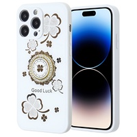 Étui de téléphone portable de luxe en TPU+PC avec paillettes de diamant multicolores, support magnétique, design antichoc, style Ins