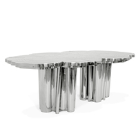 Tables à manger modernes et uniques en acier inoxydable pour la maison, le bureau et le restaurant, pour la cuisine et le salon