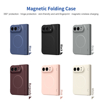 Nouvelle coque de téléphone magnétique mate en PC avec protection d'écran en verre trempé pour iPhone Duo, protection intégrale, coque pliable IP