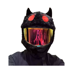 SNOR人気のオートバイ用ヘルメットカバー面白いウサギ耳ぬいぐるみヘルメットフルフェイス保護カバー楽しい乗り物とギフト - Product Image 1