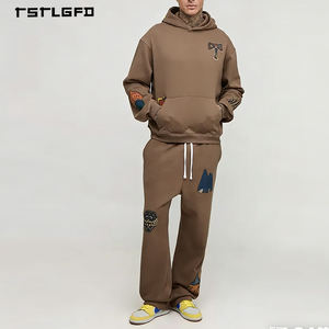 Conjunto Deportivo de Lujo para Hombre, Sudadera con Parche de Chenilla 3D y Pantalones Deportivos, Tejido de Doble Cepillado con Certificación Oeko-Tex, 2 Piezas - Product Image 3