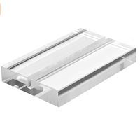 Prix usine Transparent Acrylique Signe Titulaire Fente Stand En Plastique Haute Transparence Présentoir Base Stand