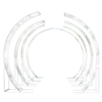 Arche de mariage élégante en fer forgé Starlight Avenue avec ornements solaires pour la décoration de fond et accessoires de mise en scène pour zone d'accueil