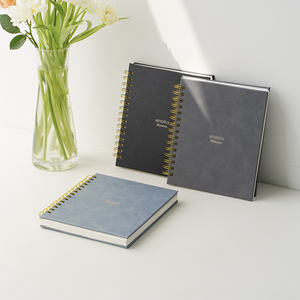 Màu sắc PU Leather Bìa Loose-Leaf kế hoạch máy tính xách tay biểu tượng tùy chỉnh in ấn bìa cứng A5 lưu tâm dày khoảnh khắc xoắn ốc Tạp Chí - Product Image 3