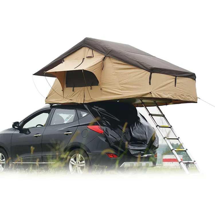Folding Custom Soft Shell Outdoor Canvas Camping Car Roof Top Tent Soft Cover Car Rooftop Tent