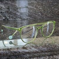Monturas de gafas ópticas de acetato coloridas y elegantes Gafas de forma popular