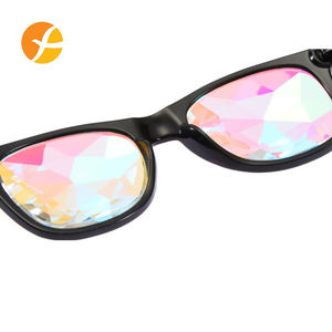 新しいファッションメガネレイブメンズレディーススクエアシェイプ万華鏡サングラスパーティーサイケデリックプリズム屈折レンズEdmサングラス - Product Image 4