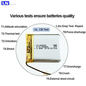 사용자 정의 충전식 <span class=keywords><strong>Lipo</strong></span> 배터리 433450 703040 803035 902540 리튬 폴리머 배터리 800Mah <span class=keywords><strong>3.7V</strong></span> 리튬 이온 배터리 셀 - Product Image 3